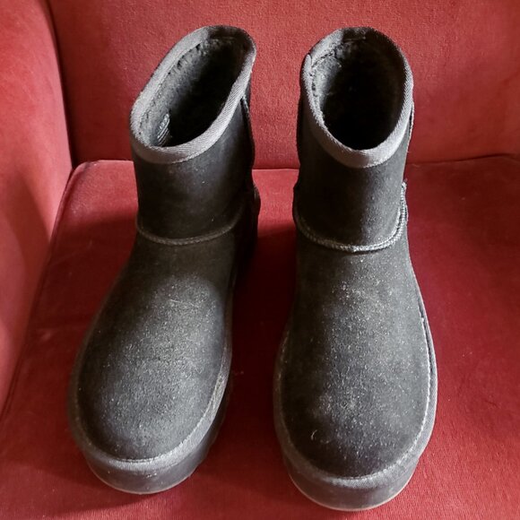 Skechers Keepsakes Stacked Women's Platform Suede Pull-on Boots, Size 7, Black - Picture 2 of 15